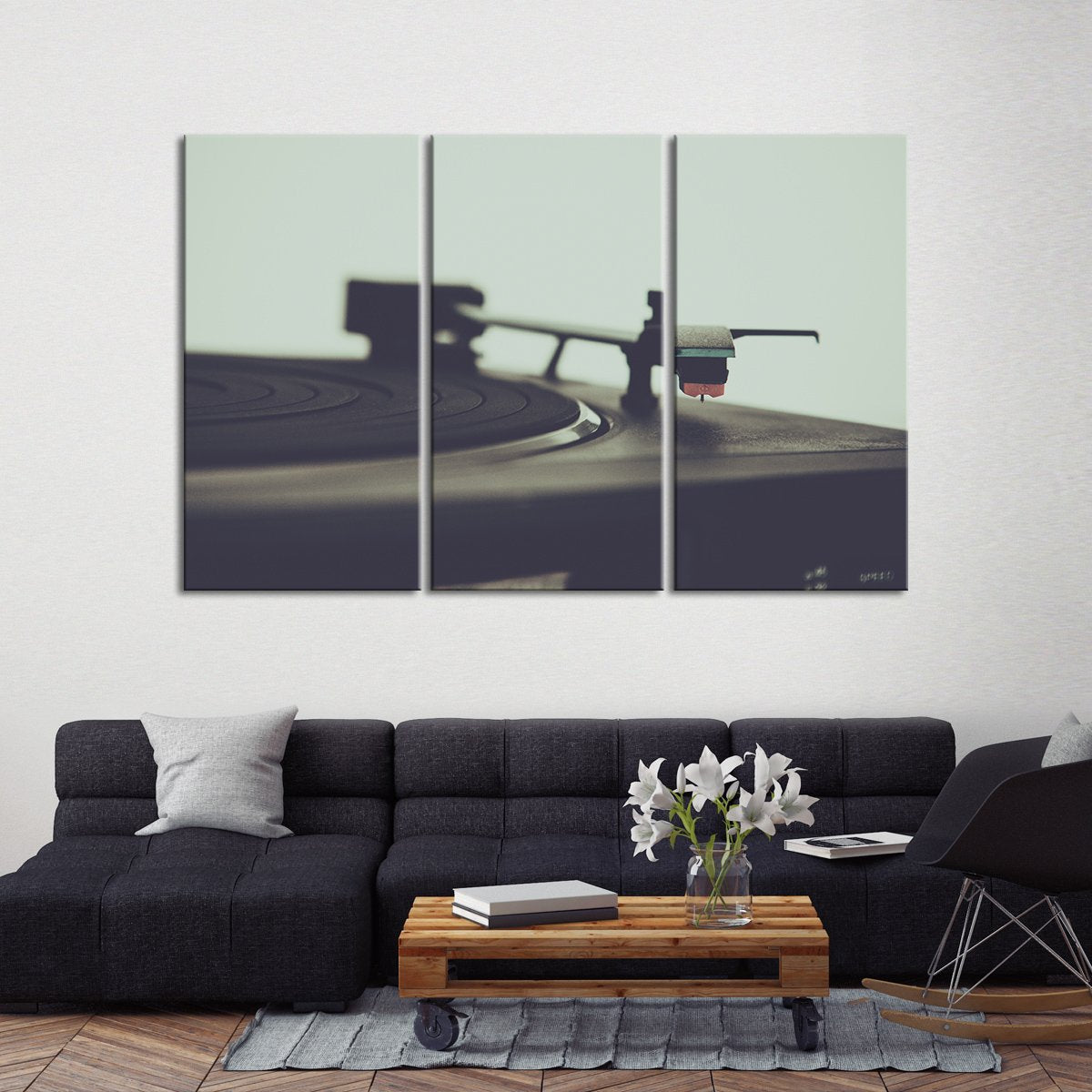 Record Player Multi Panel Canvas Wall Art