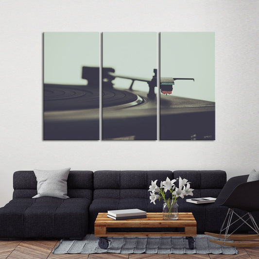 Record Player Multi Panel Canvas Wall Art