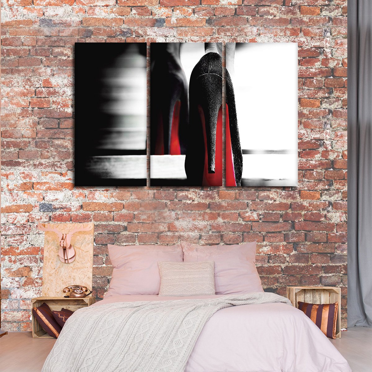 Red Bottom Heels Multi Panel Canvas Wall Art
