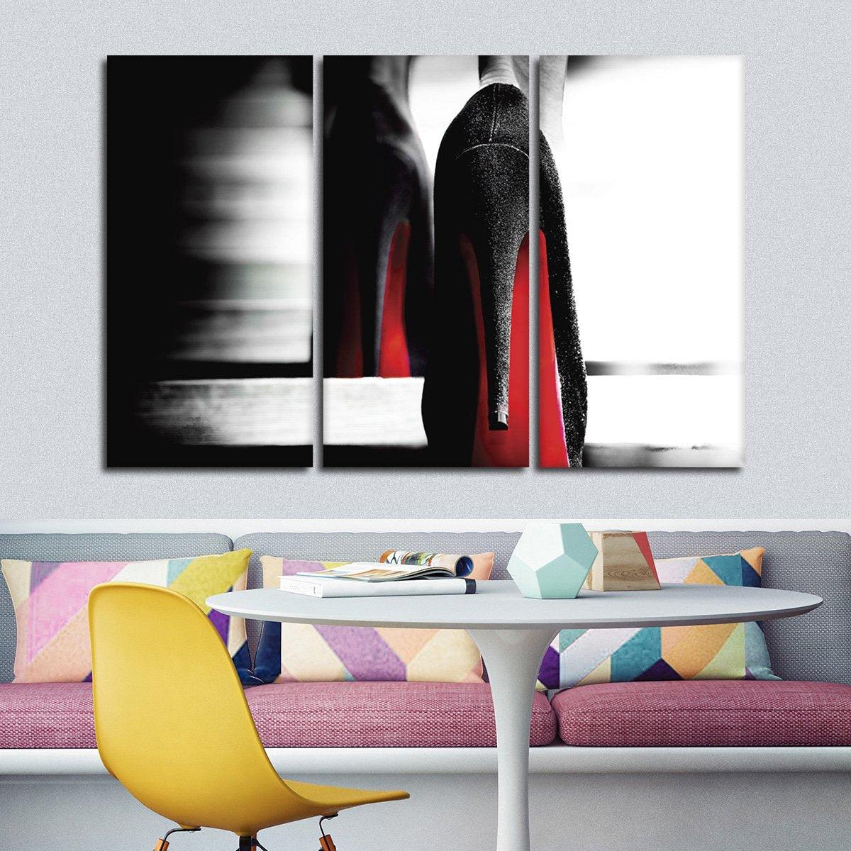 Red Bottom Heels Multi Panel Canvas Wall Art
