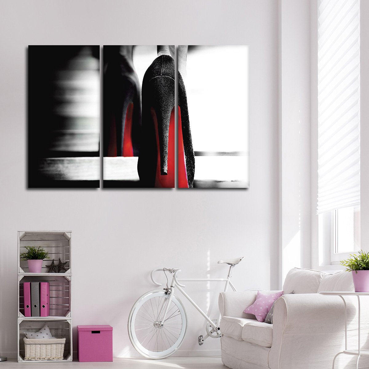 Red Bottom Heels Multi Panel Canvas Wall Art