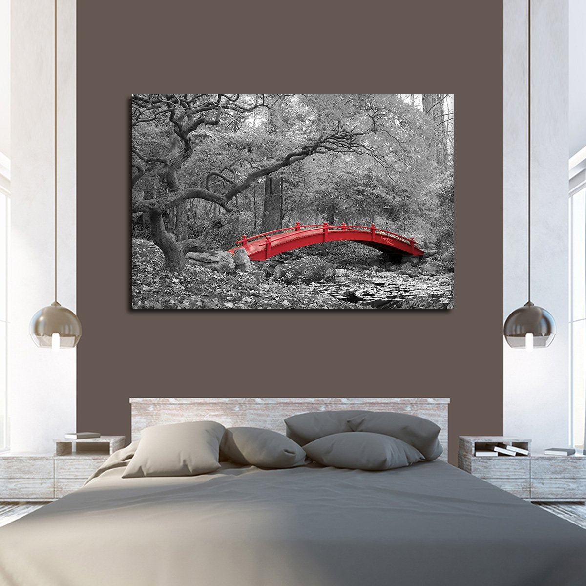 Red Bridge Pop Multi Panel Canvas Wall Art