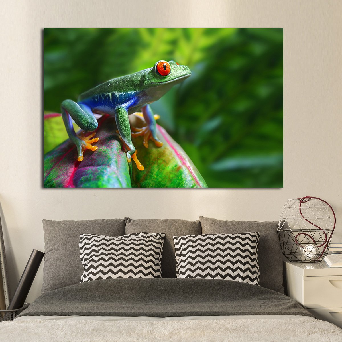 Red Eye Frog Multi Panel Canvas Wall Art