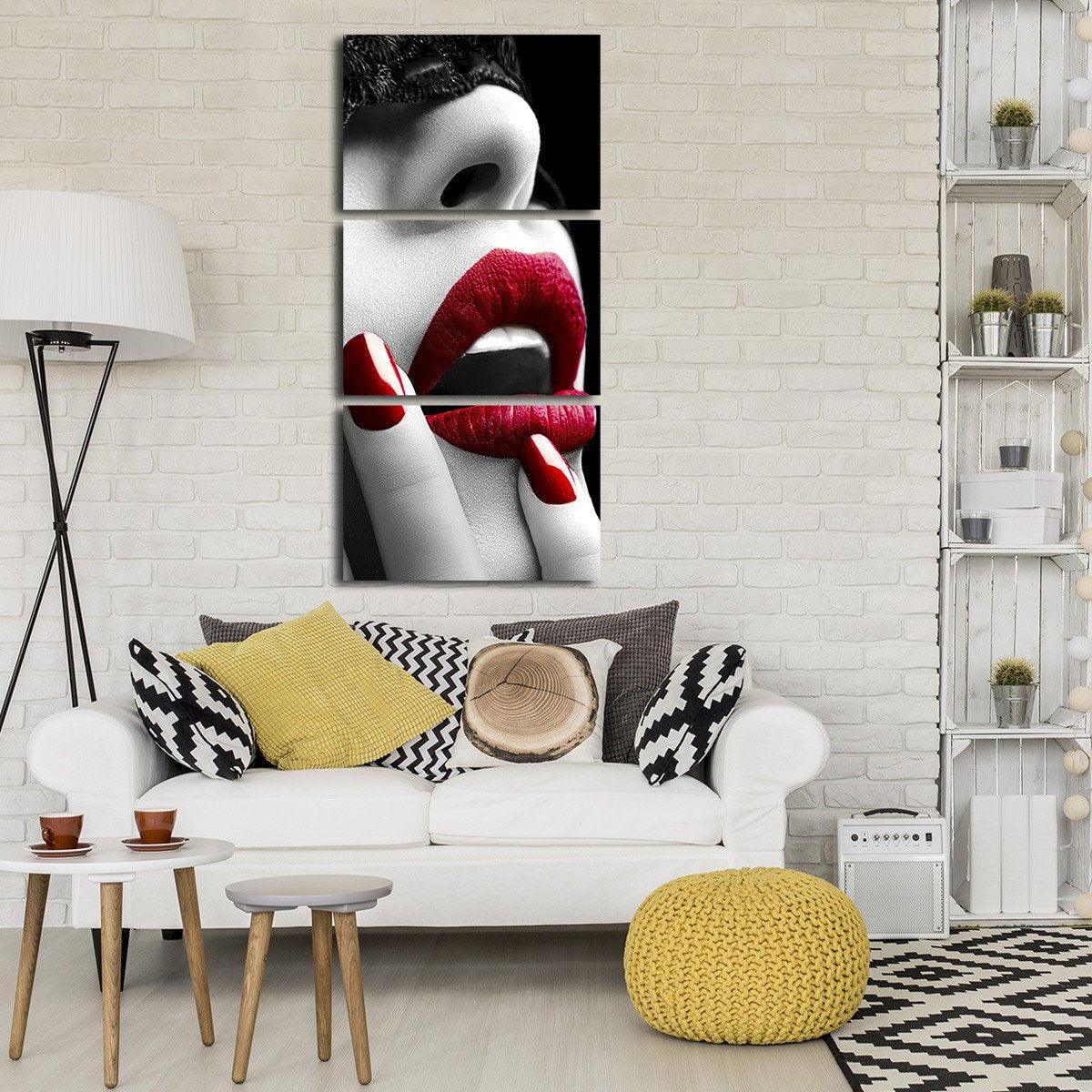 Red Lips Multi Panel Canvas Wall Art