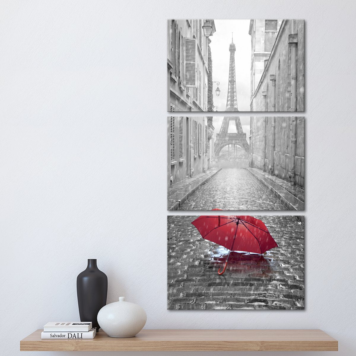 Red Umbrella Multi Panel Canvas Wall Art