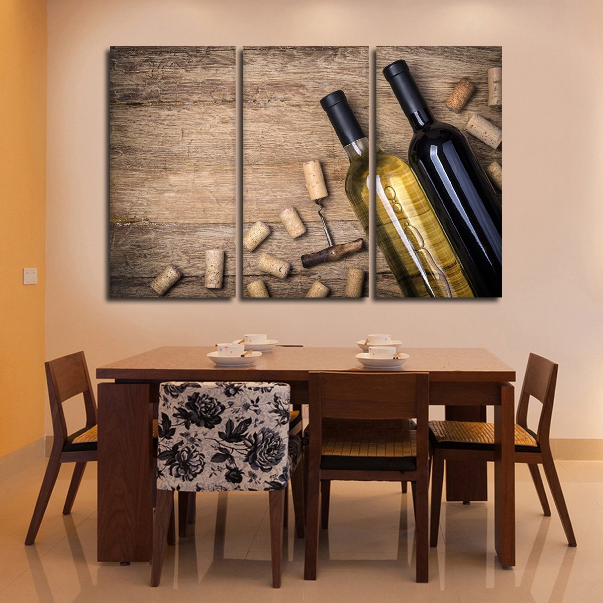 Red And White Wine Multi Panel Canvas Wall Art