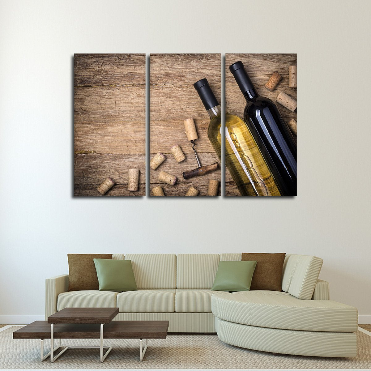 Red And White Wine Multi Panel Canvas Wall Art