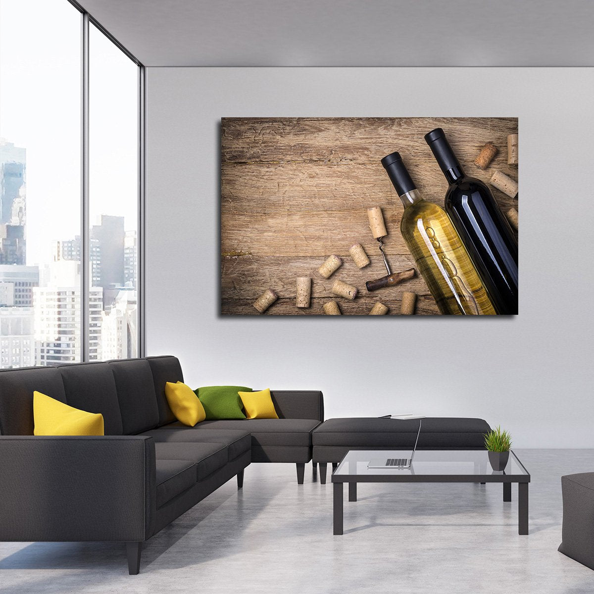 Red And White Wine Multi Panel Canvas Wall Art