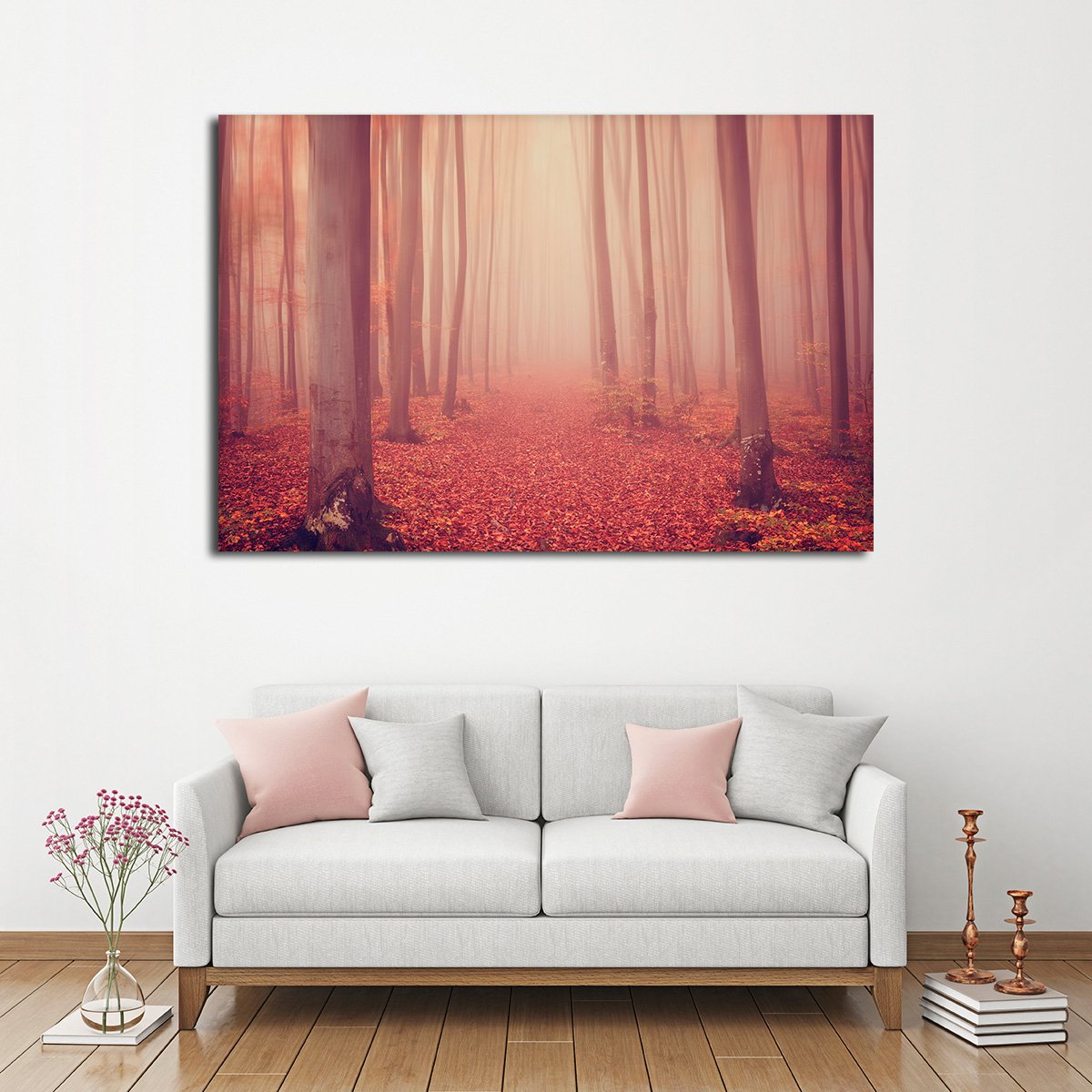 Red Woods Multi Panel Canvas Wall Art