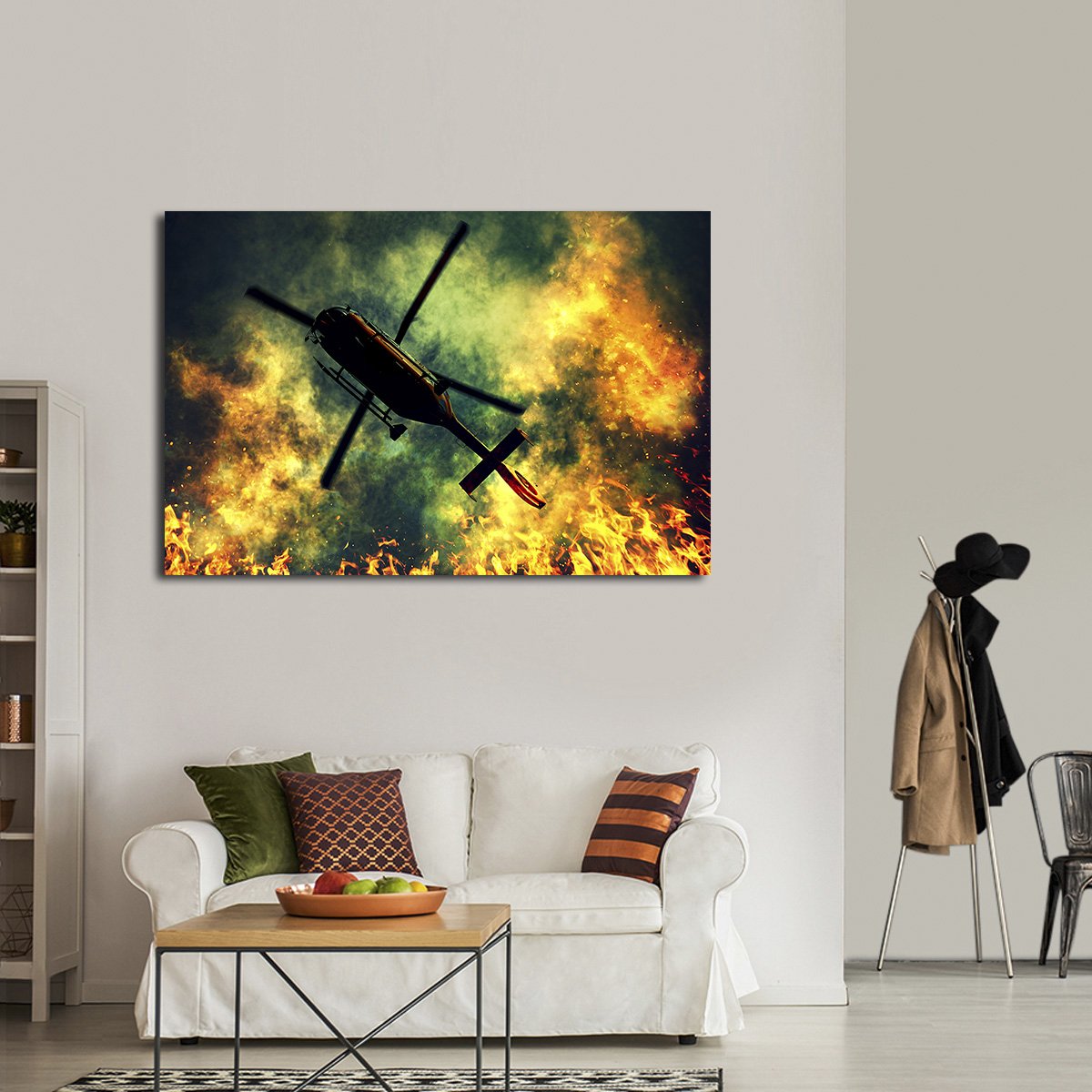 Rescue Helicopter Multi Panel Canvas Wall Art