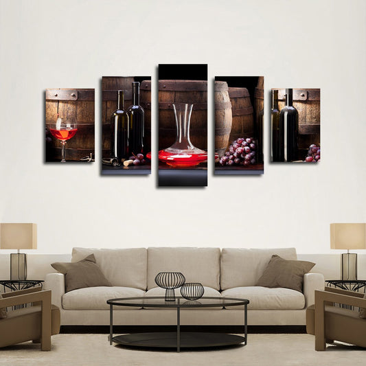 Reserve Wine Multi Panel Canvas Wall Art