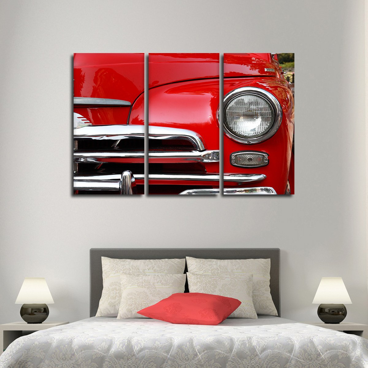 Retro Headlight Multi Panel Canvas Wall Art