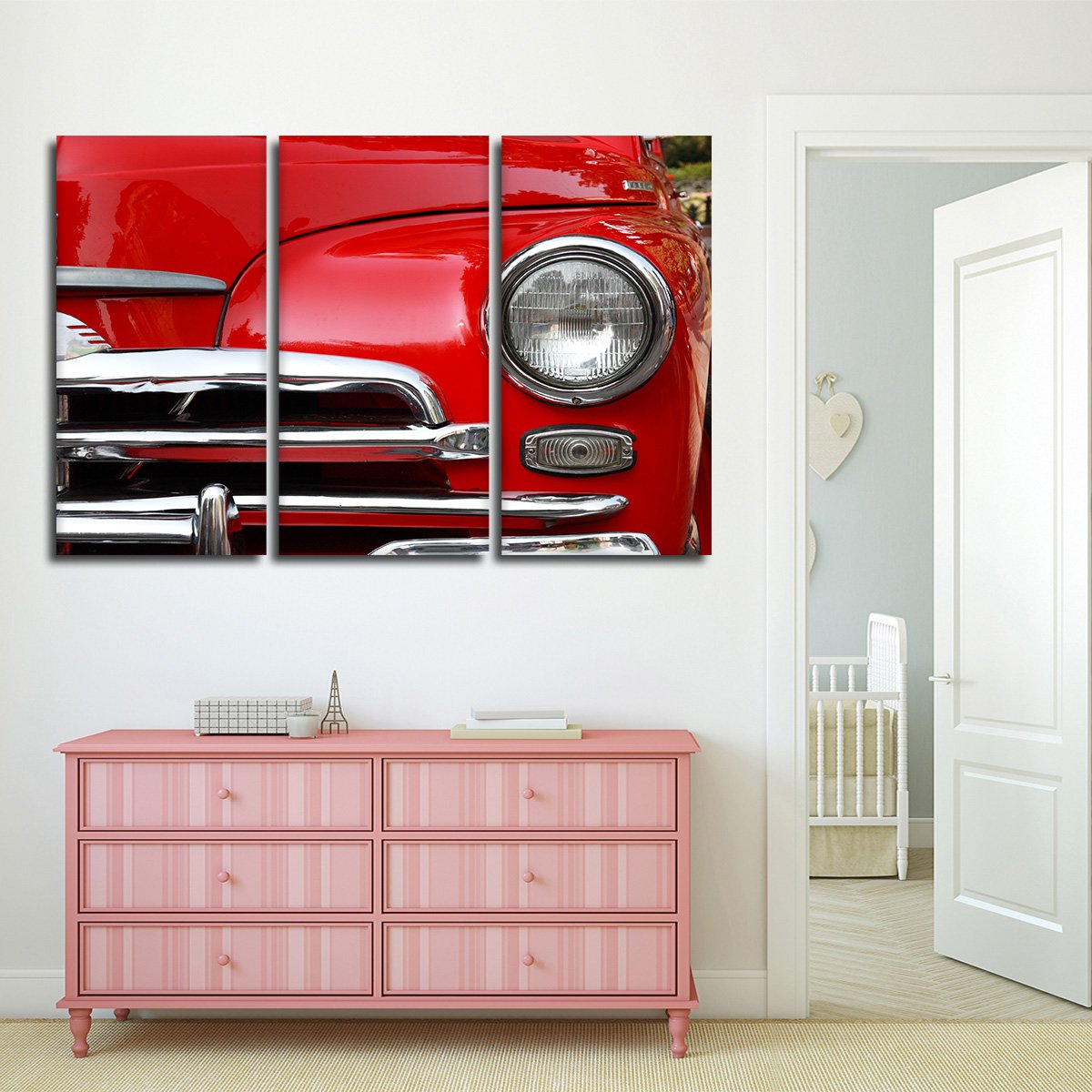 Retro Headlight Multi Panel Canvas Wall Art