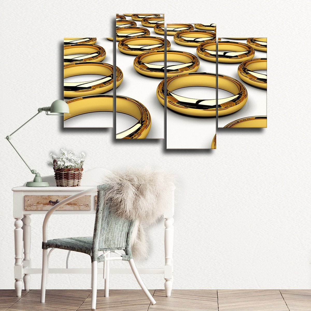 Rings Multi Panel Canvas Wall Art