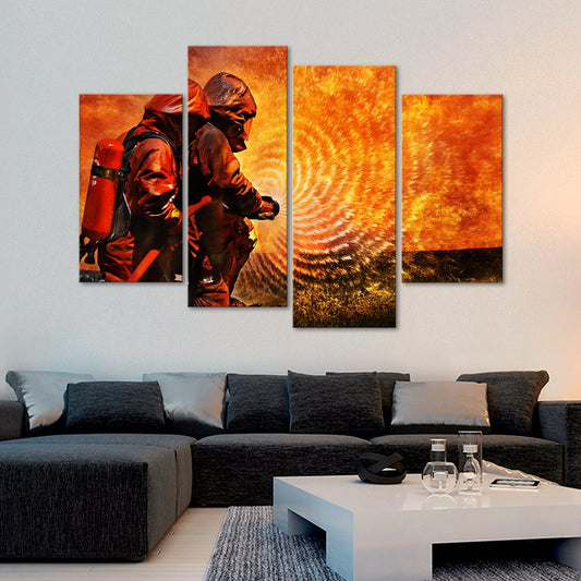 Rings Of Fire Multi Panel Canvas Wall Art
