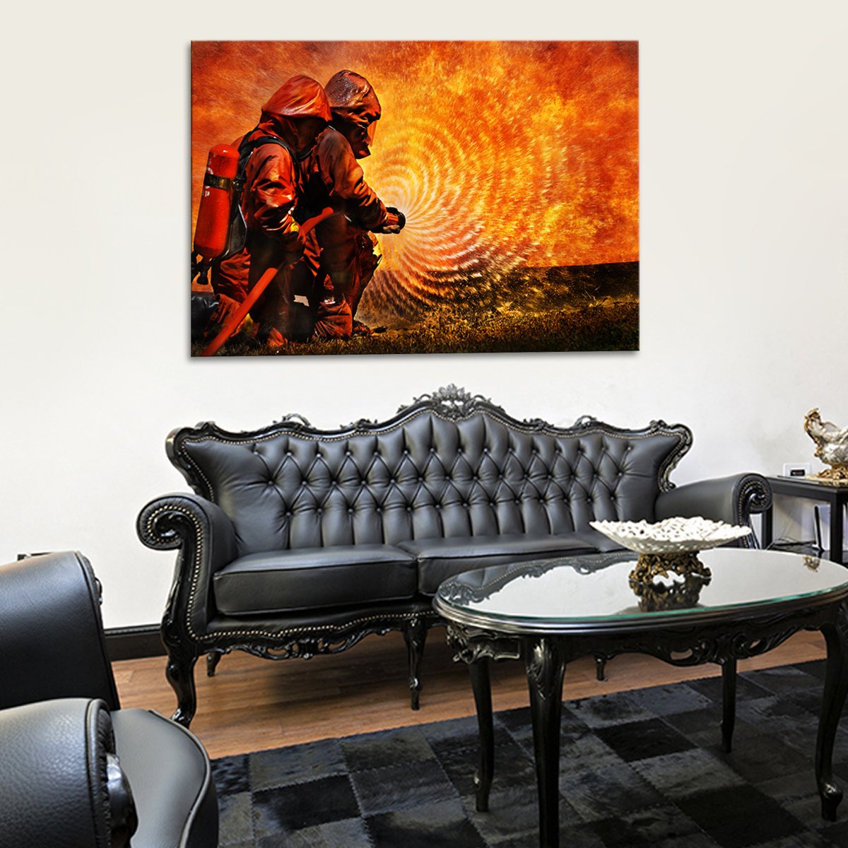 Rings Of Fire Multi Panel Canvas Wall Art