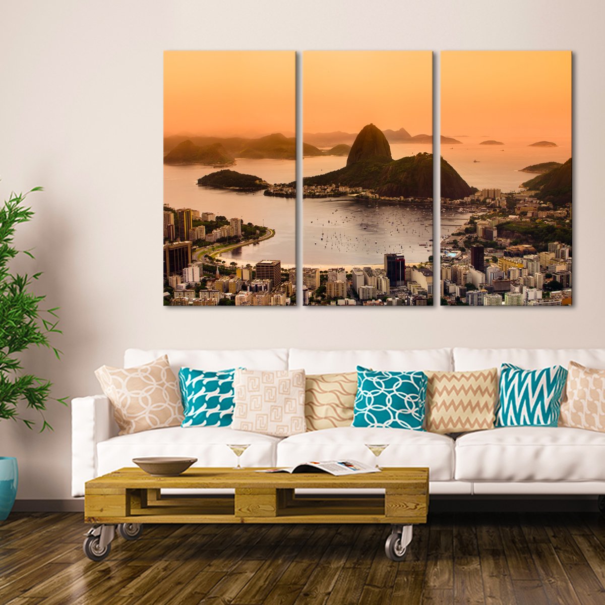 Rio de Janeiro Multi Panel Canvas Wall Art