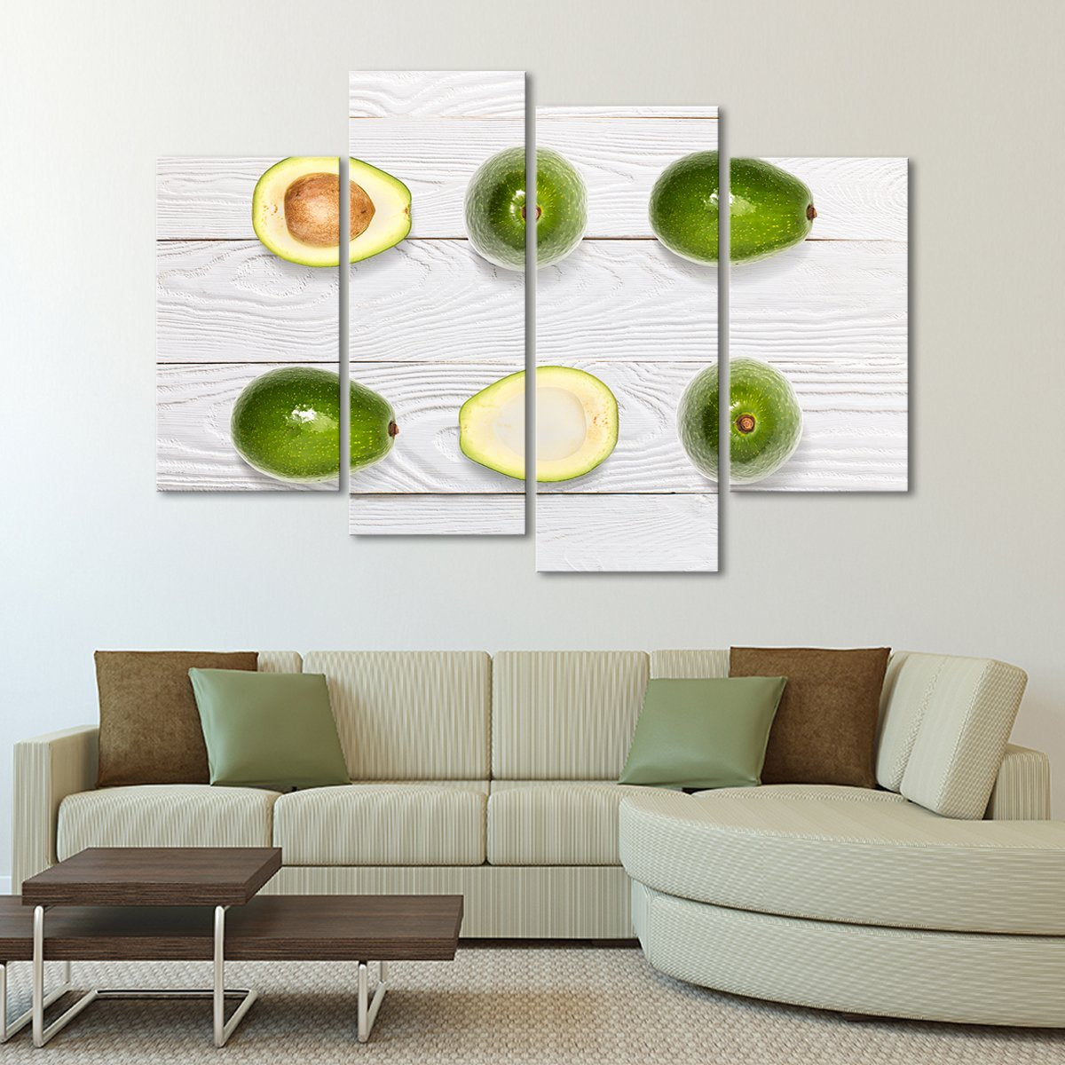 Ripe Avocado Multi Panel Canvas Wall Art
