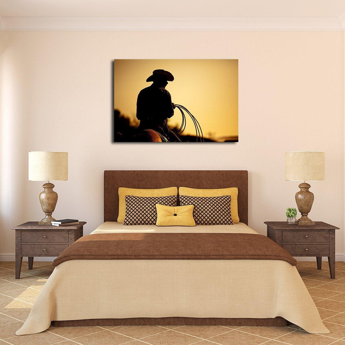 Rodeo Cowboy Multi Panel Canvas Wall Art