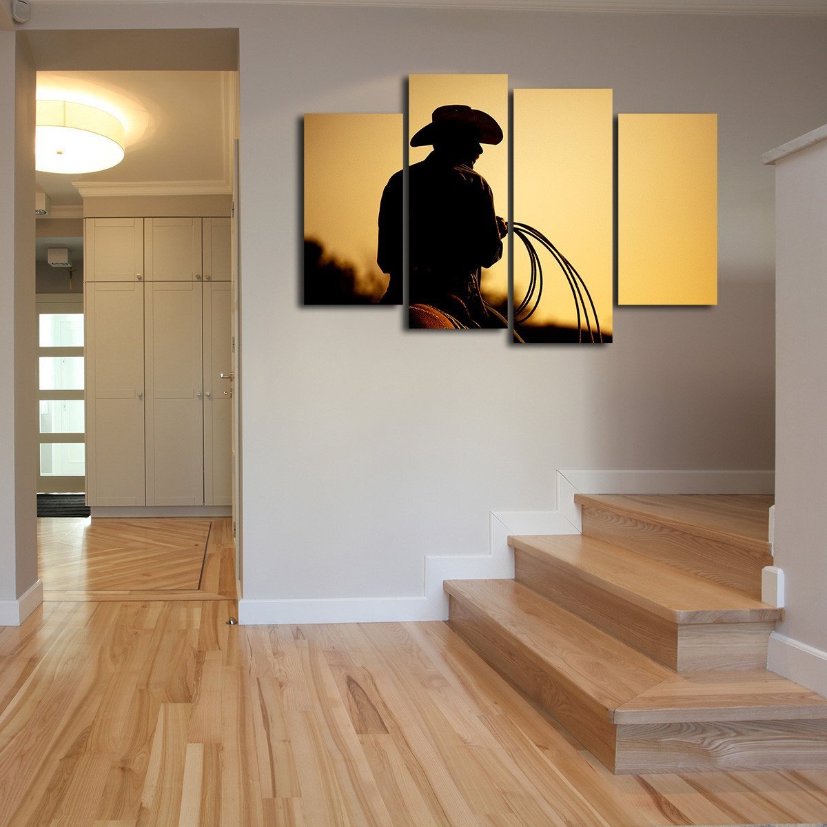 Rodeo Cowboy Multi Panel Canvas Wall Art