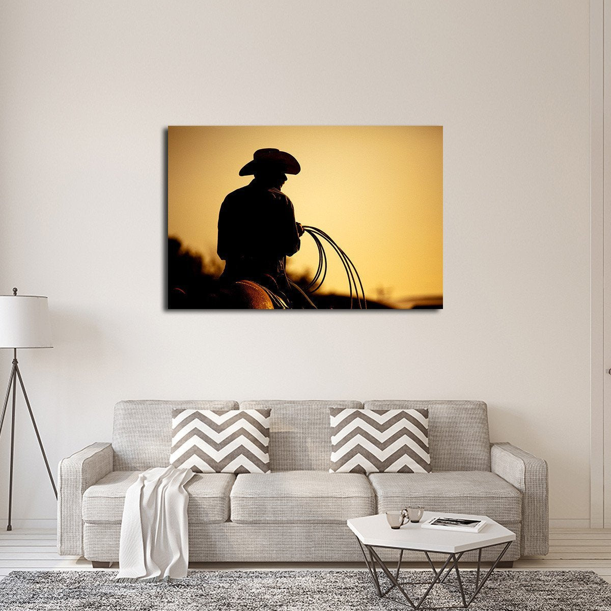 Rodeo Cowboy Multi Panel Canvas Wall Art