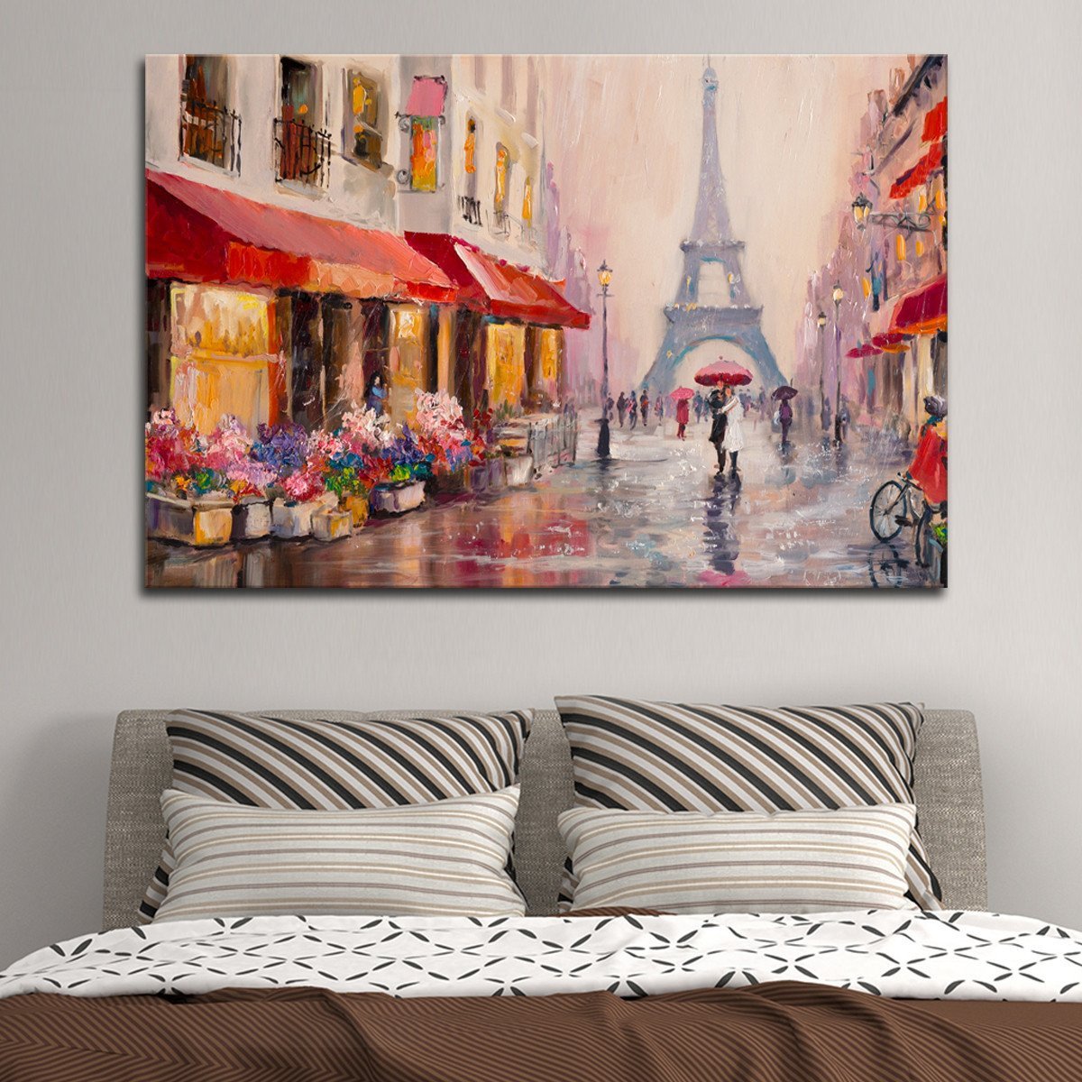 Romance In Paris Multi Panel Canvas Wall Art