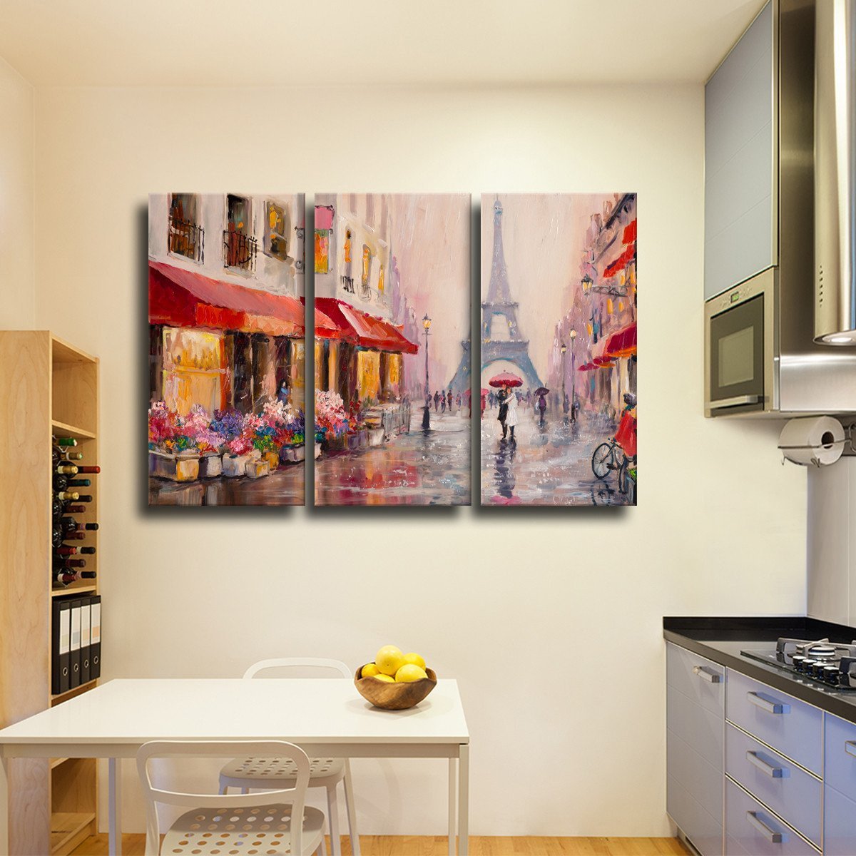Romance In Paris Multi Panel Canvas Wall Art