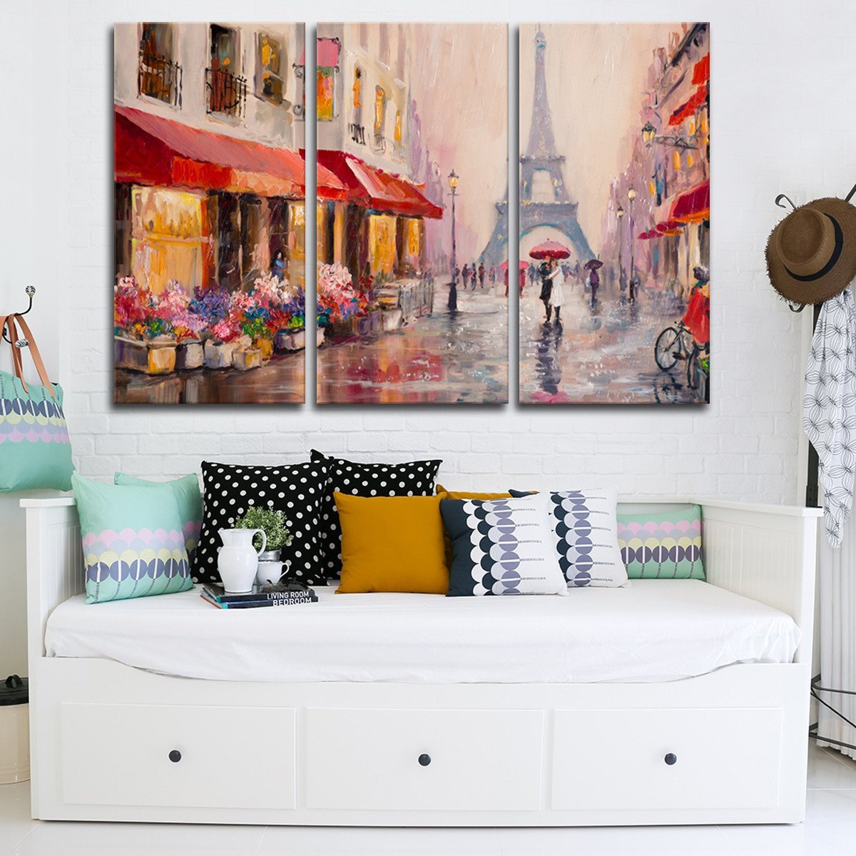 Romance In Paris Multi Panel Canvas Wall Art
