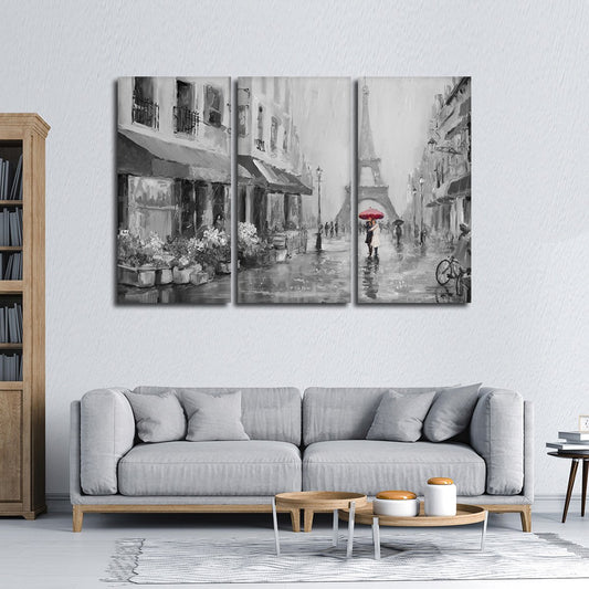 Romance In Paris Pop Multi Panel Canvas Wall Art