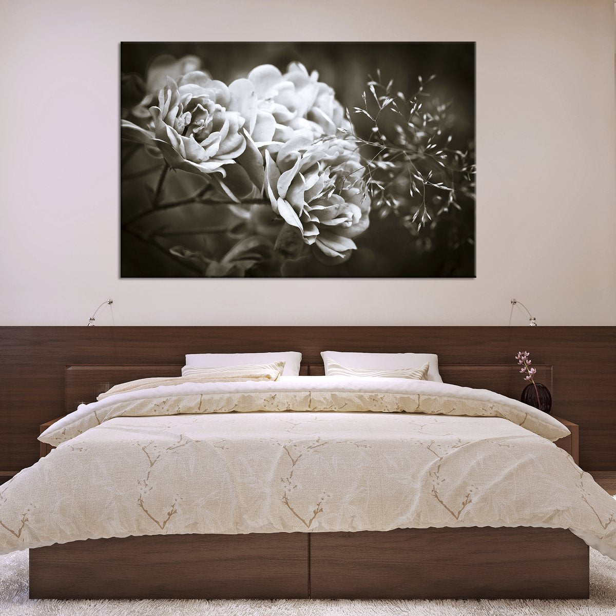 Romantic Floral Multi Panel Canvas Wall Art