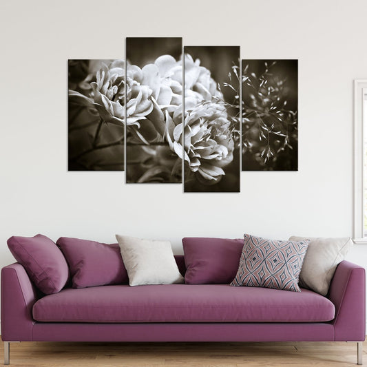 Romantic Floral Multi Panel Canvas Wall Art