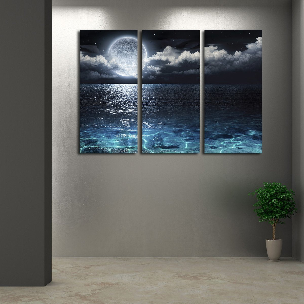 Romantic Night Multi Panel Canvas Wall Art