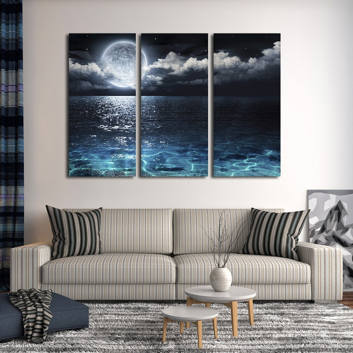 Romantic Night Multi Panel Canvas Wall Art