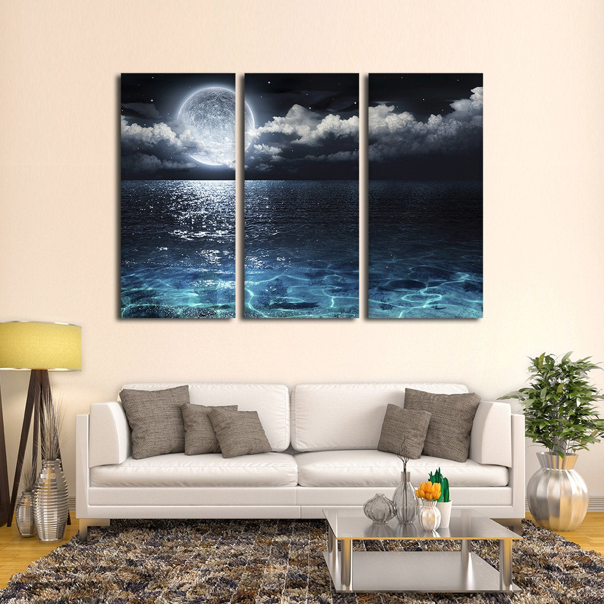 Romantic Night Multi Panel Canvas Wall Art