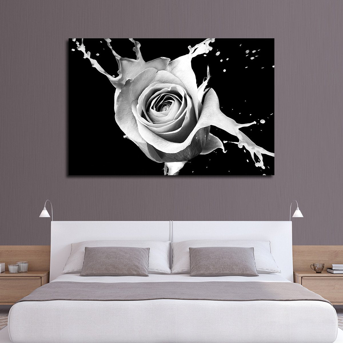 Rose Splash Multi Panel Canvas Wall Art