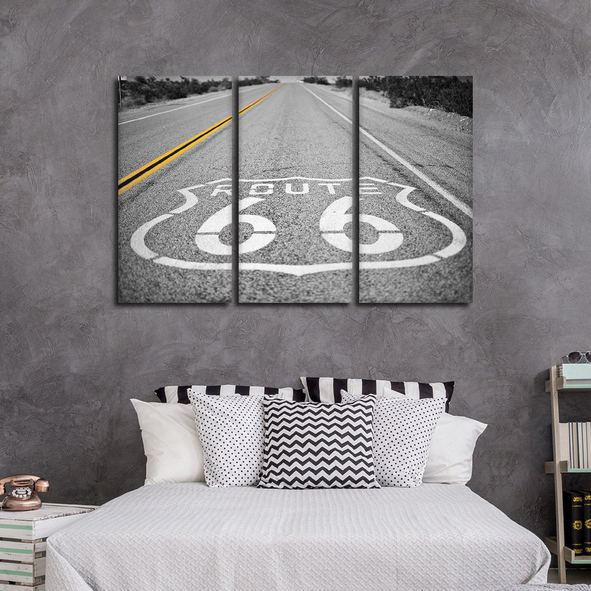 Route 66 Pop Multi Panel Canvas Wall Art
