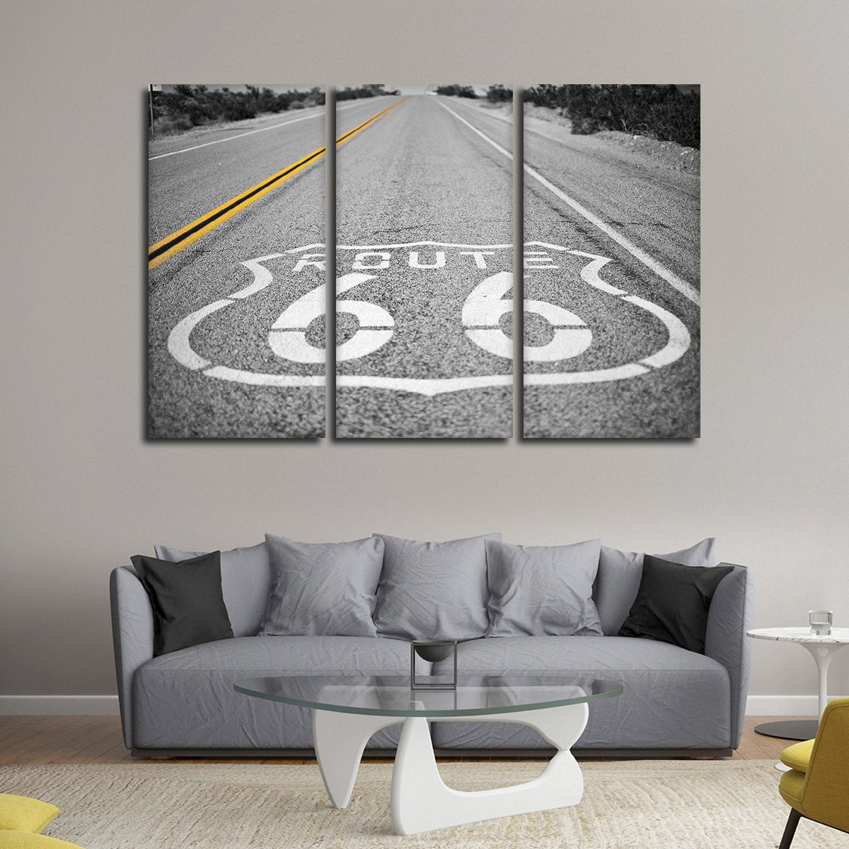 Route 66 Pop Multi Panel Canvas Wall Art
