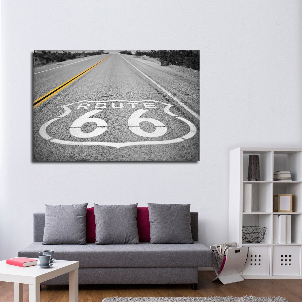 Route 66 Pop Multi Panel Canvas Wall Art