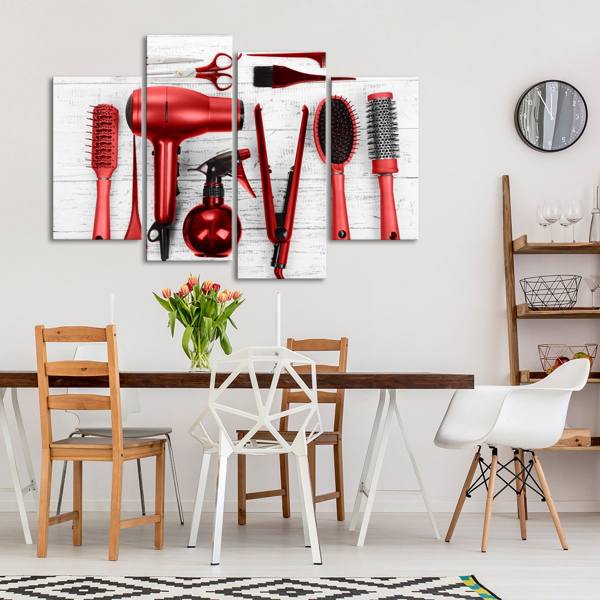 Ruby Cut Multi Panel Canvas Wall Art