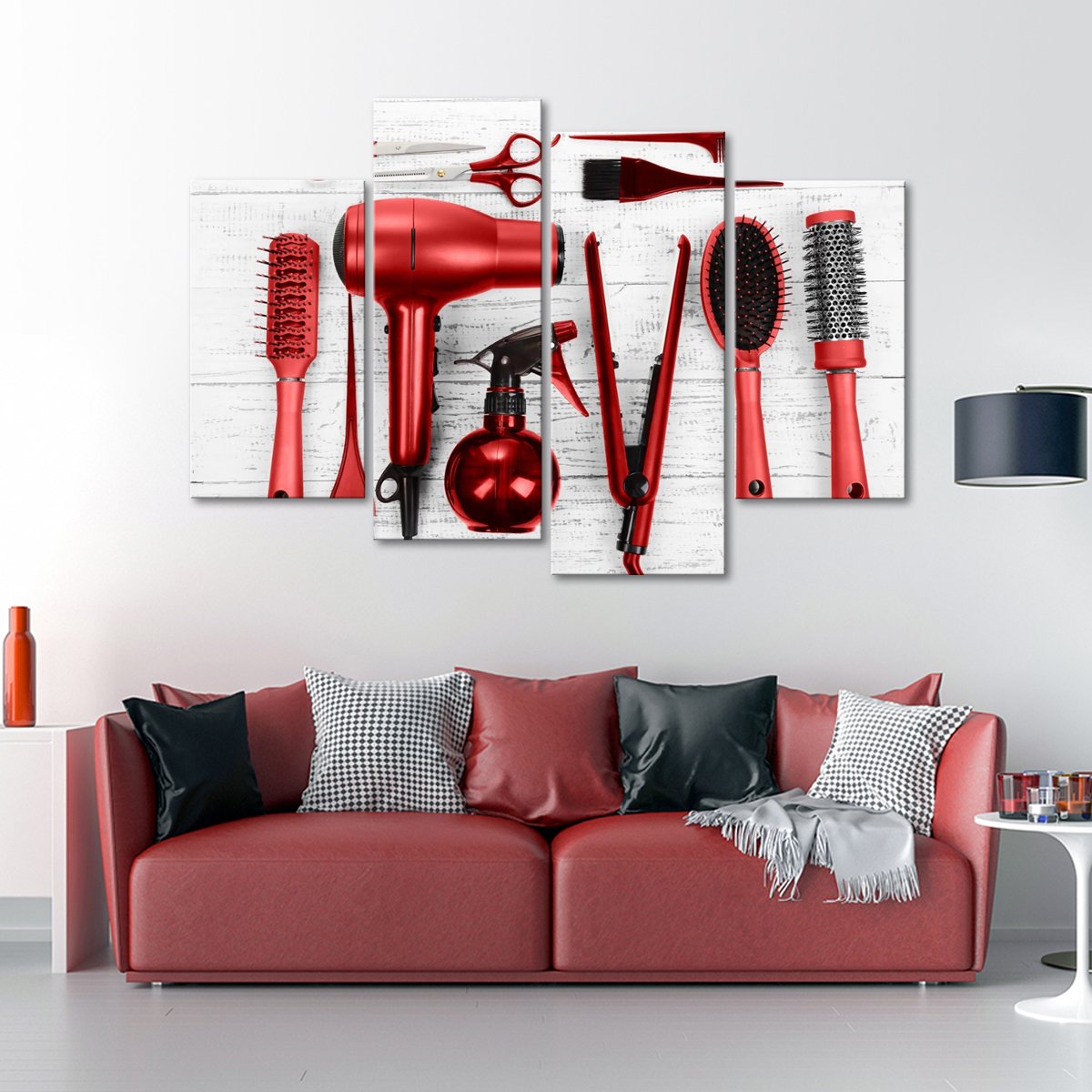 Ruby Cut Multi Panel Canvas Wall Art