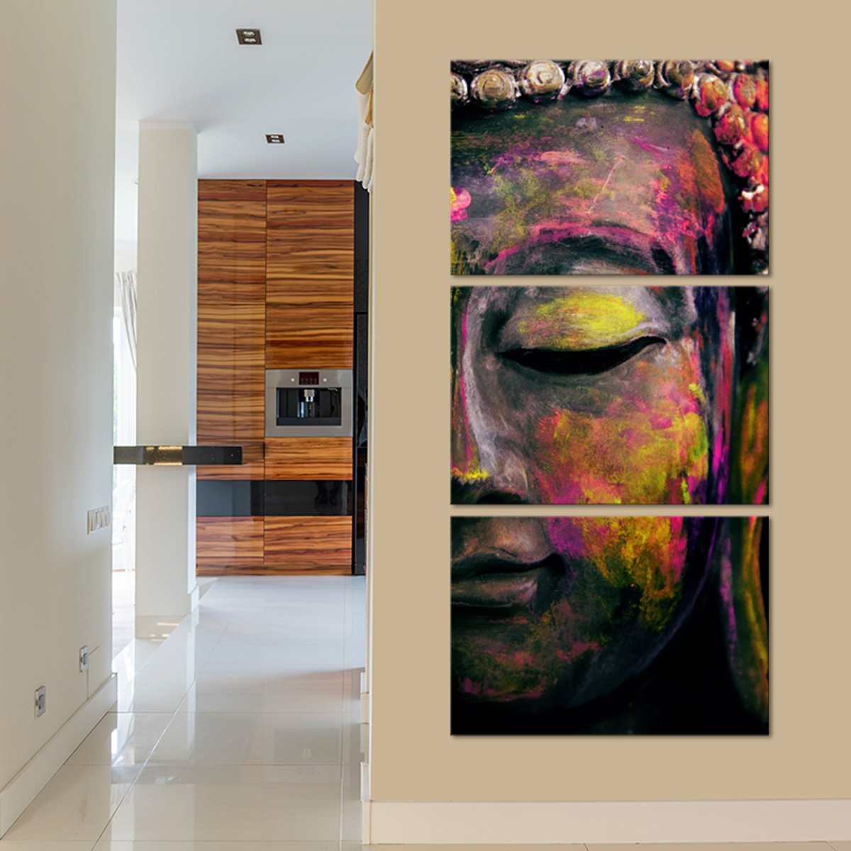 Ruby Tides Of Tranquility Multi Panel Canvas Wall Art