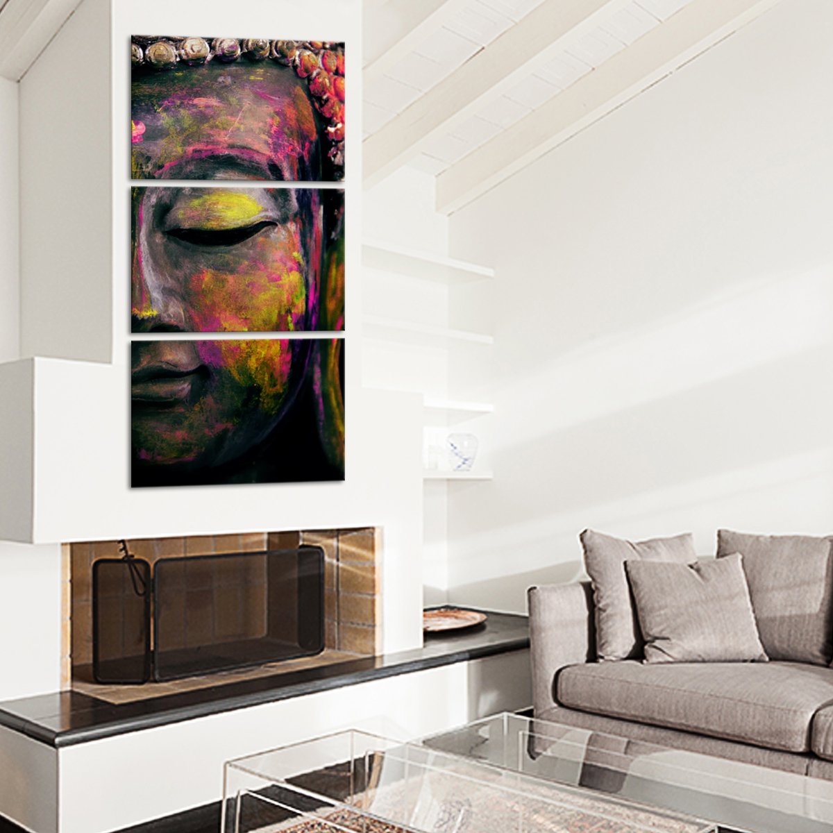 Ruby Tides Of Tranquility Multi Panel Canvas Wall Art