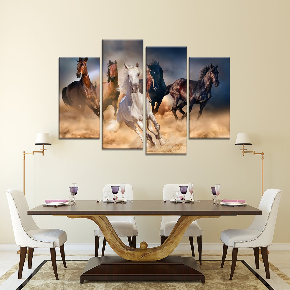 Running in the Wild Multi Panel Canvas Wall Art