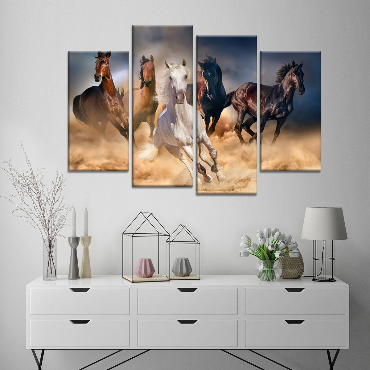 Running in the Wild Multi Panel Canvas Wall Art
