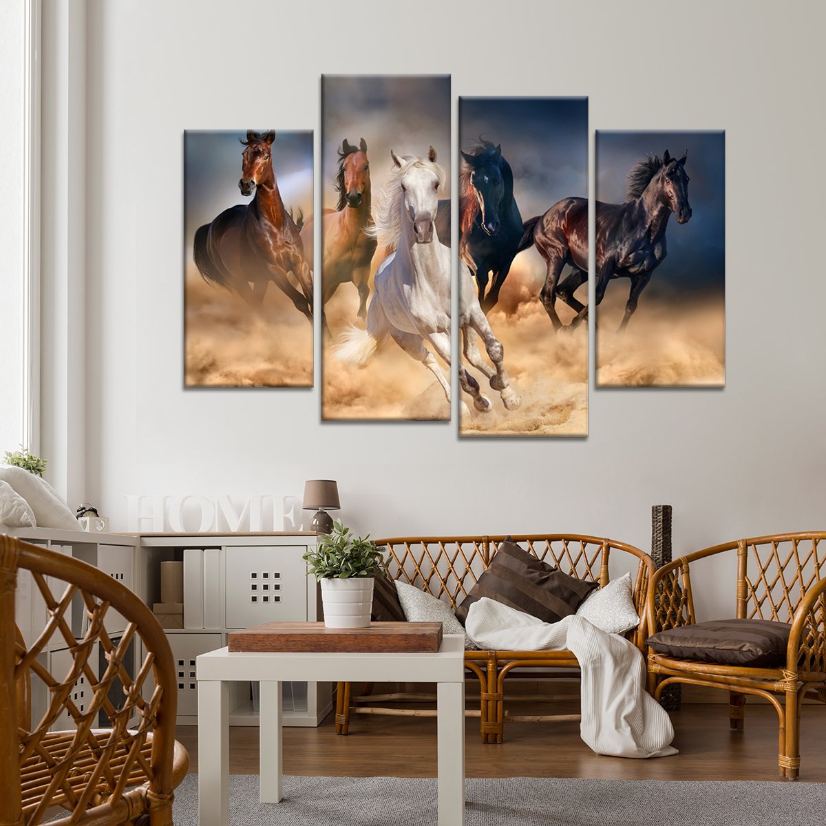 Running in the Wild Multi Panel Canvas Wall Art