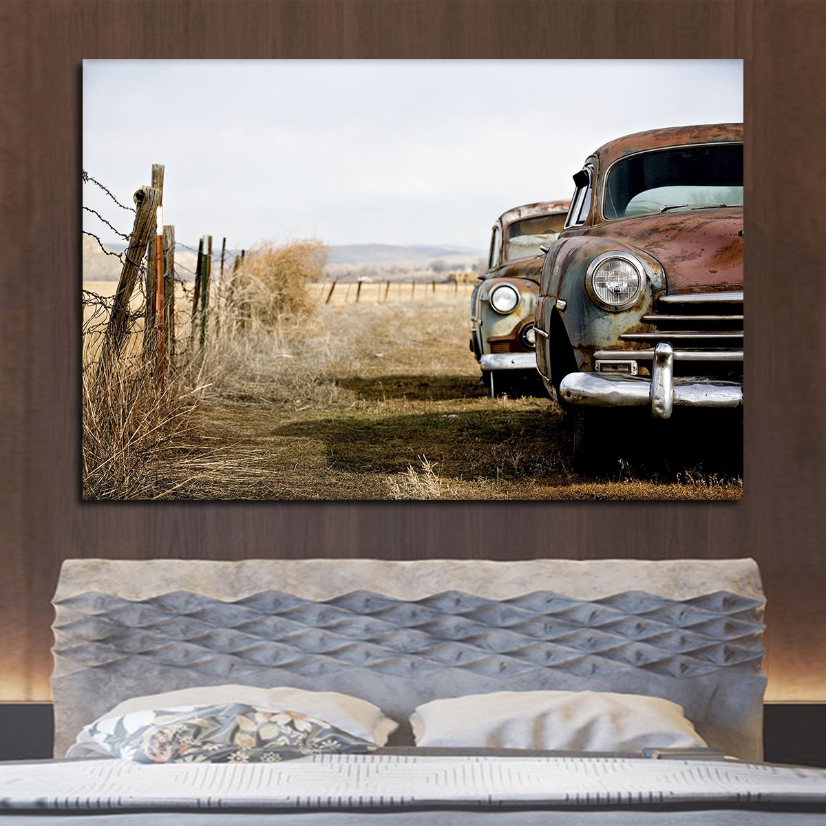 Rural Automobiles Multi Panel Canvas Wall Art