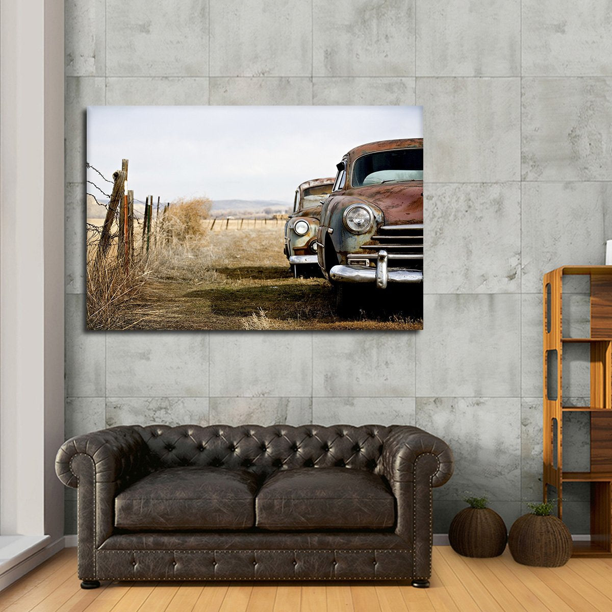 Rural Automobiles Multi Panel Canvas Wall Art