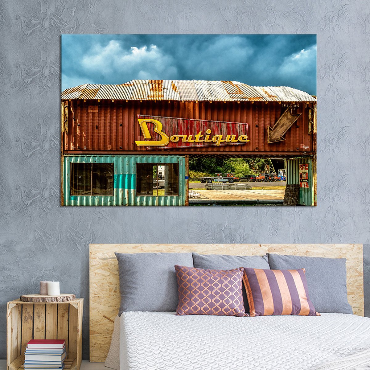 Rustic Boutique Multi Panel Canvas Wall Art