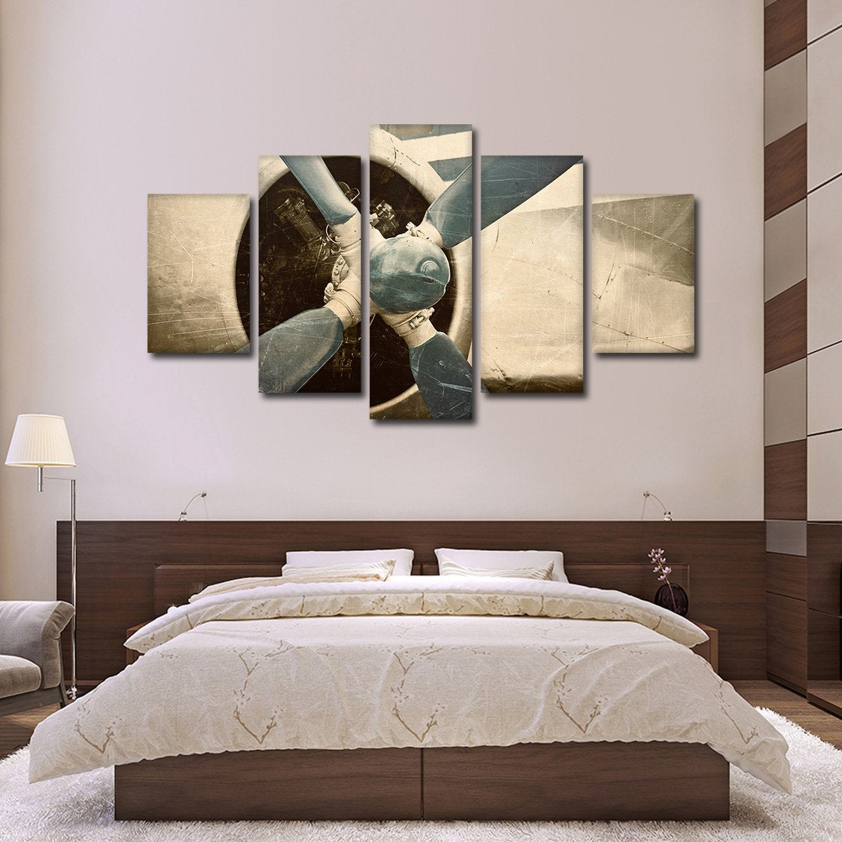 Rustic Engine Close Up Multi Panel Canvas Wall Art