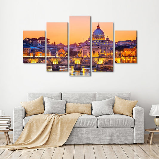 Saint Peter Cathedral Multi Panel Canvas Wall Art